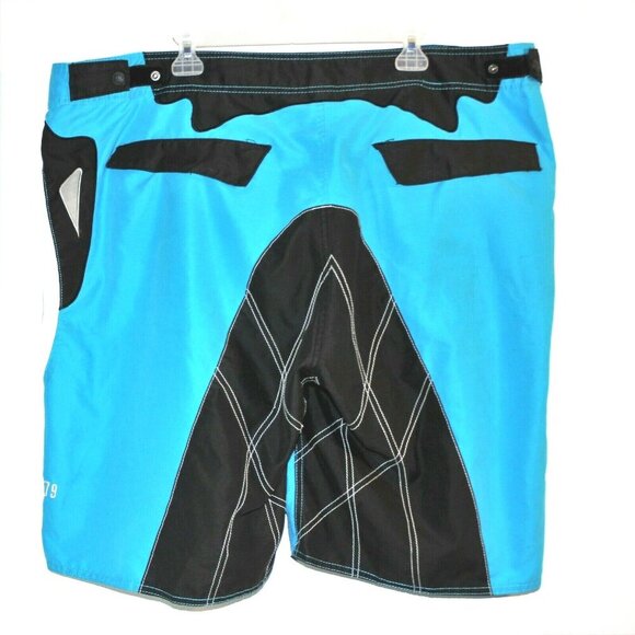 Mens 2XB Swim Board Shorts Big and Tall Blue Riders Series Ocean and Earth Beach - Picture 2 of 8